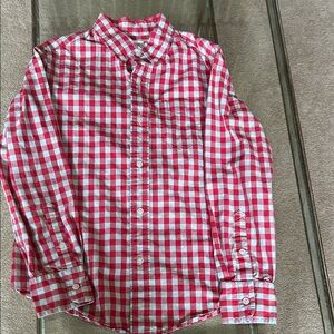 Crewcuts Red and White Checkered Kids Button-Down Shirt